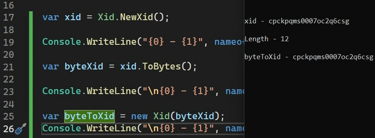 Convert Xid to bytes